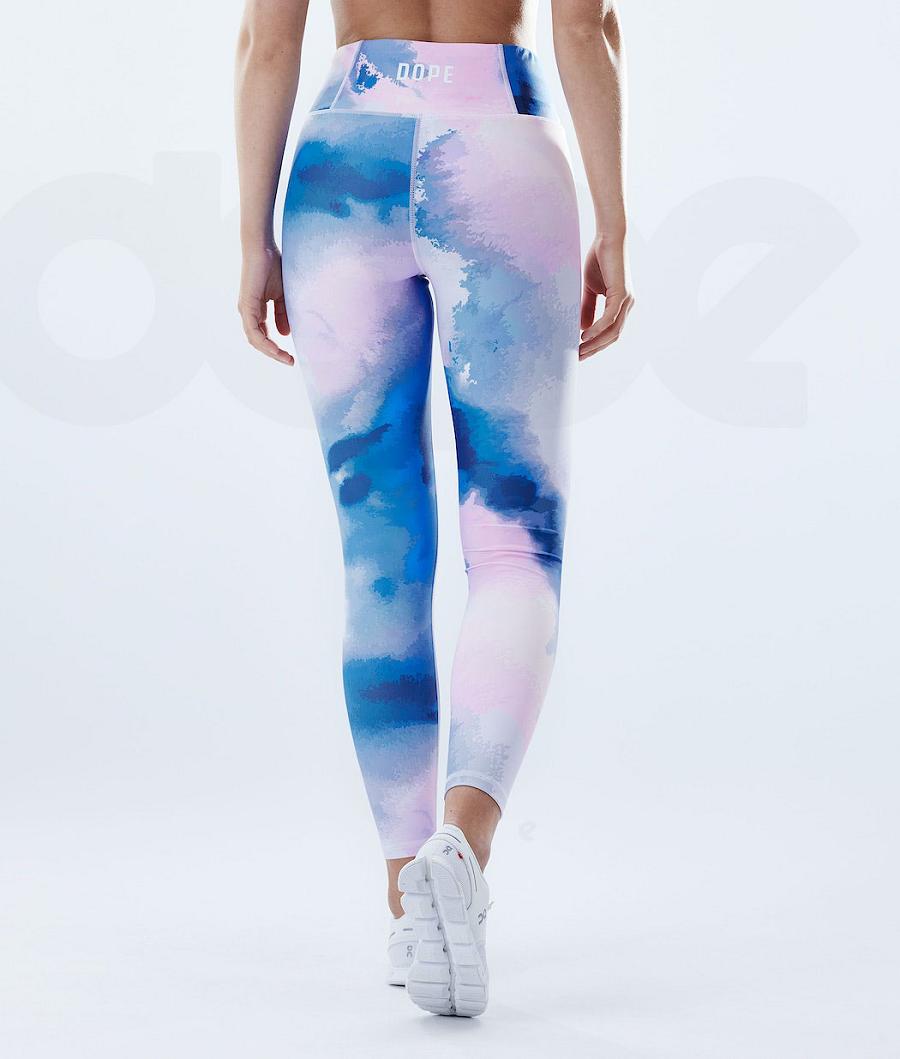 Dope Lofty Leggings Damen Blau Mehrfarbig | CH1279IS