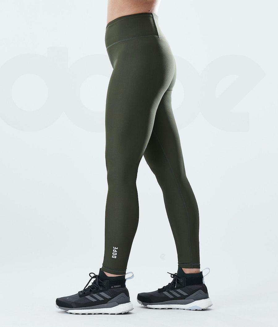 Dope Lofty Leggings Damen Olivgrün Grün | CH1280OR