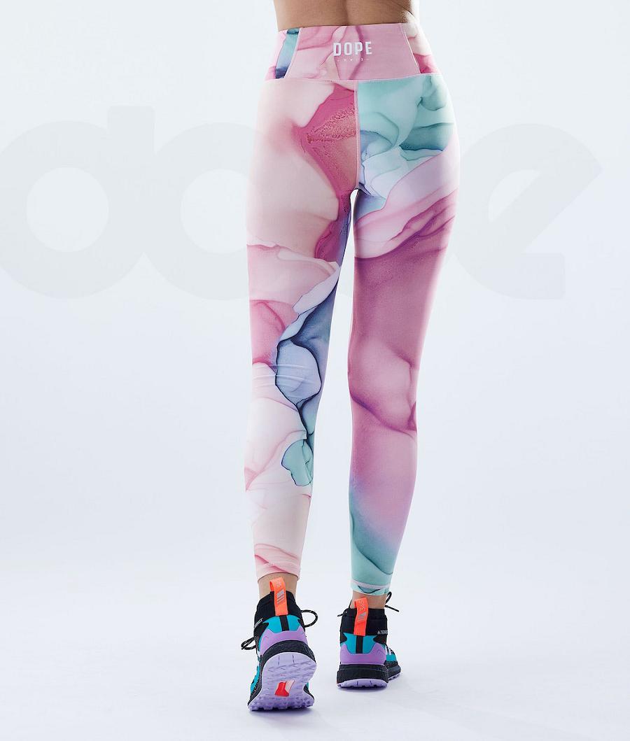 Dope Lofty Leggings Damen Rosa Mehrfarbig | CH1283SO