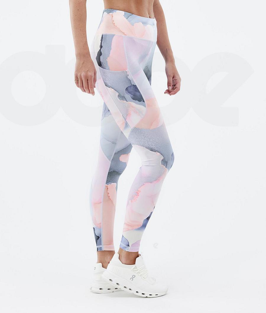 Dope Lofty Tech Blot Leggings Damen Weiß | CH1267CE