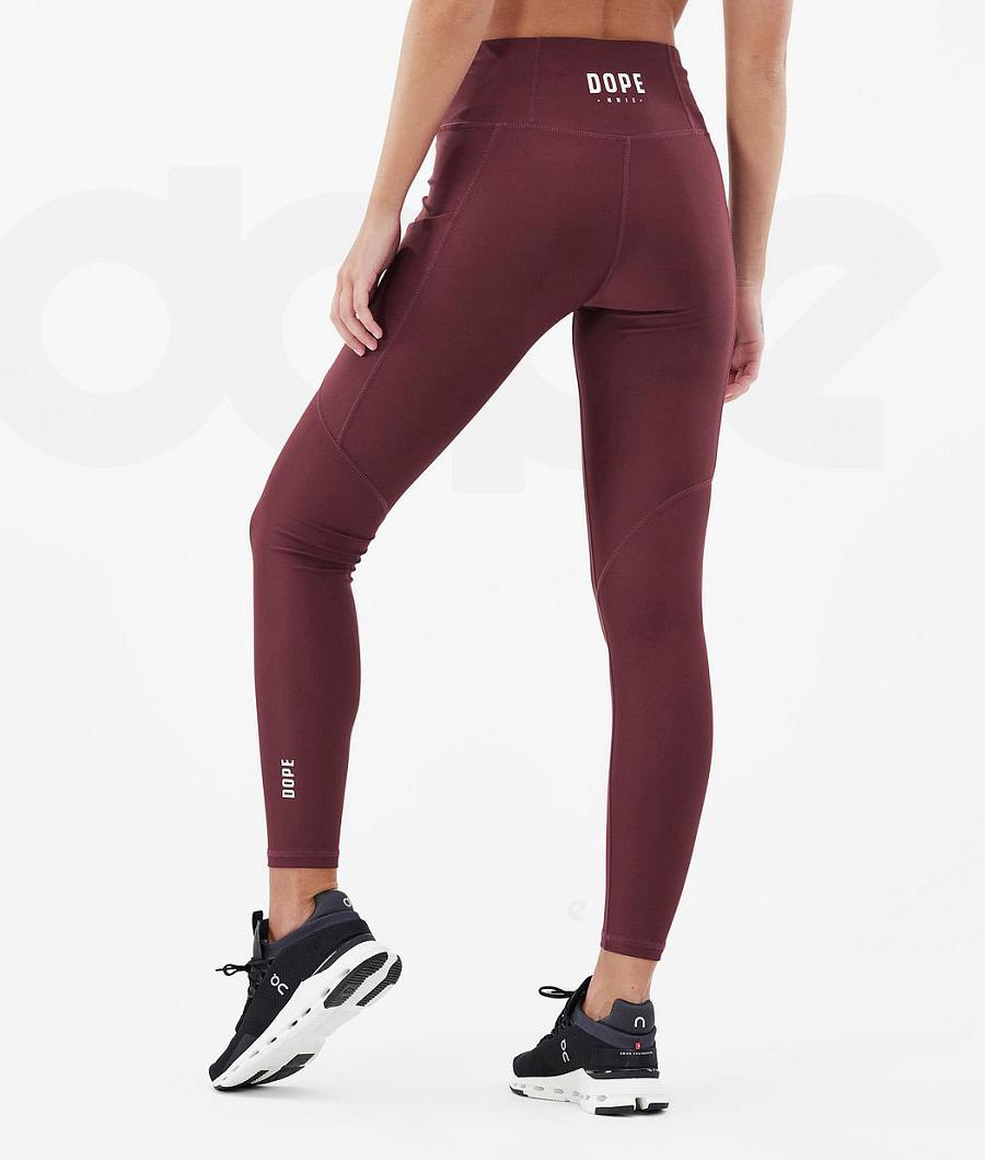 Dope Lofty Tech Burgundy Leggings Damen Bordeaux | CH1265ZG