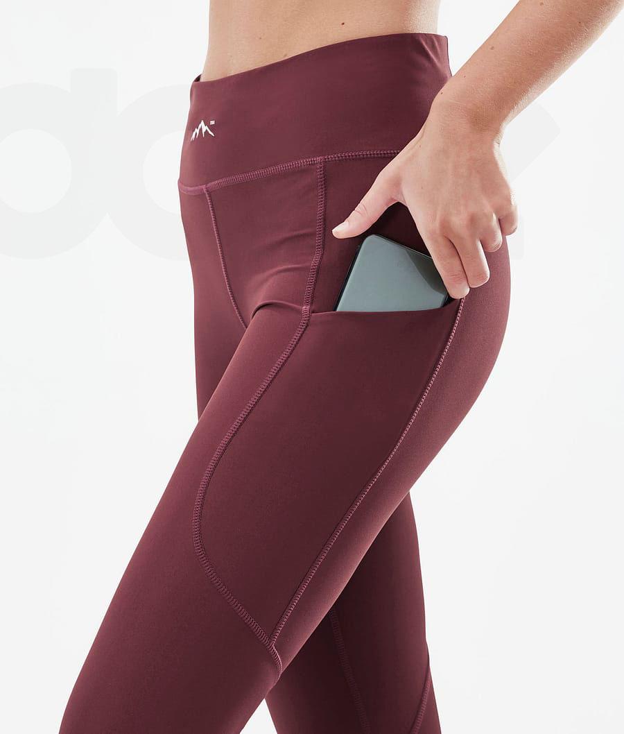 Dope Lofty Tech Burgundy Leggings Damen Bordeaux | CH1265ZG