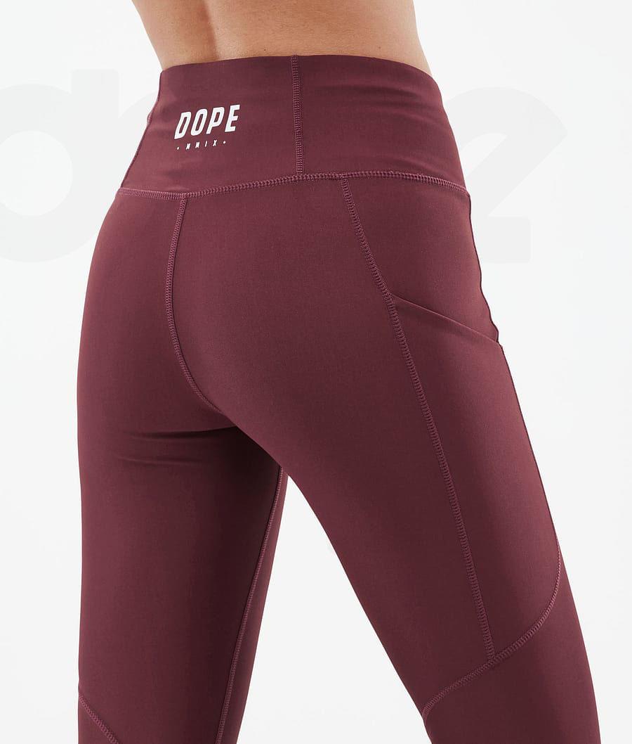 Dope Lofty Tech Burgundy Leggings Damen Bordeaux | CH1265ZG