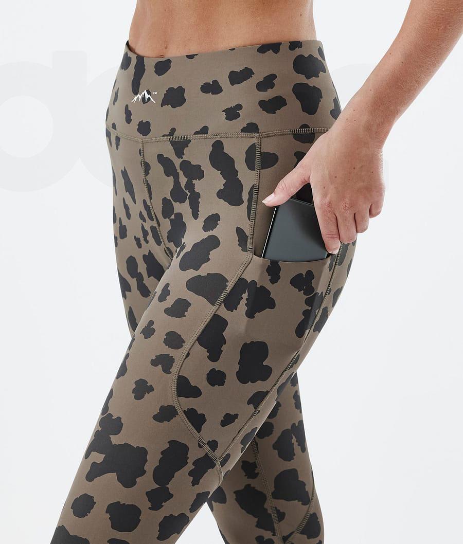 Dope Lofty Tech Dots Leggings Damen Braun | CH1262JJ