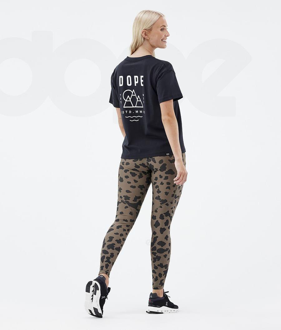 Dope Lofty Tech Dots Leggings Damen Braun | CH1262JJ