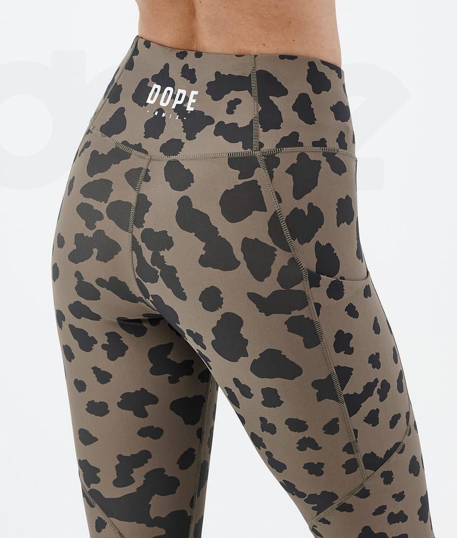 Dope Lofty Tech Dots Leggings Damen Braun | CH1262JJ