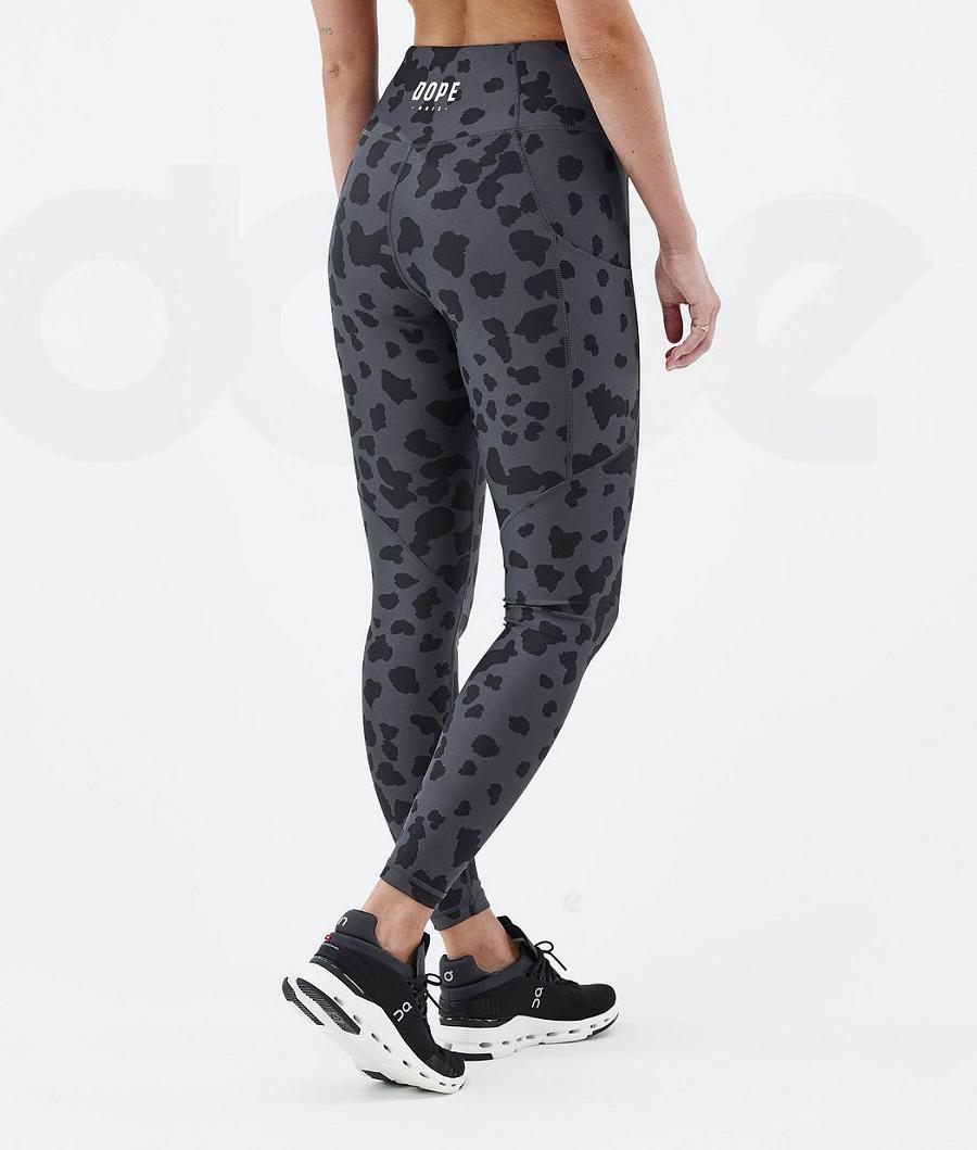 Dope Lofty Tech Dots Leggings Damen Schwarz | CH1263KI