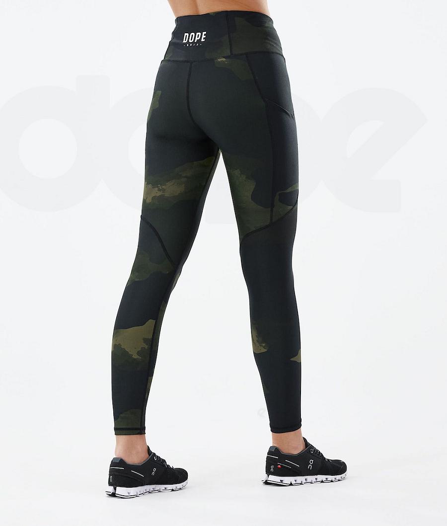 Dope Lofty Tech Leggings Damen Grün Camouflage | CH1269BC