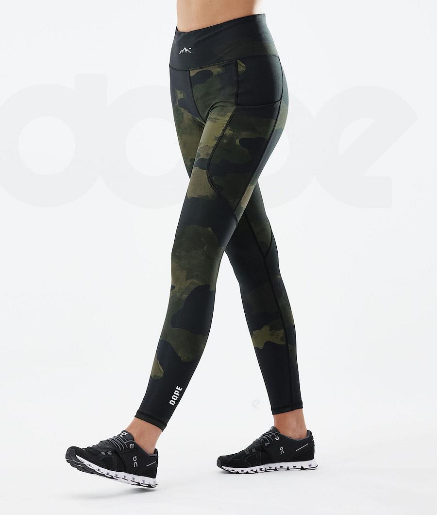 Dope Lofty Tech Leggings Damen Grün Camouflage | CH1269BC