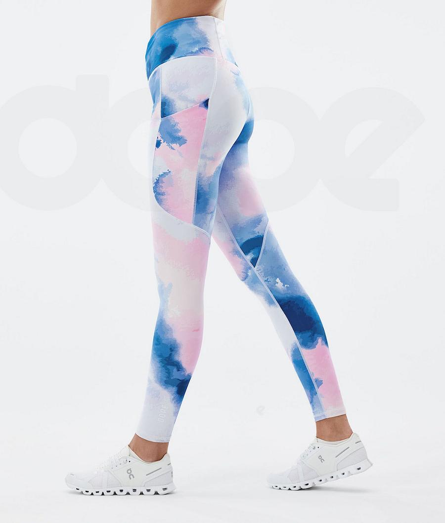 Dope Lofty Tech Leggings Damen Weiß Mehrfarbig | CH1273WY