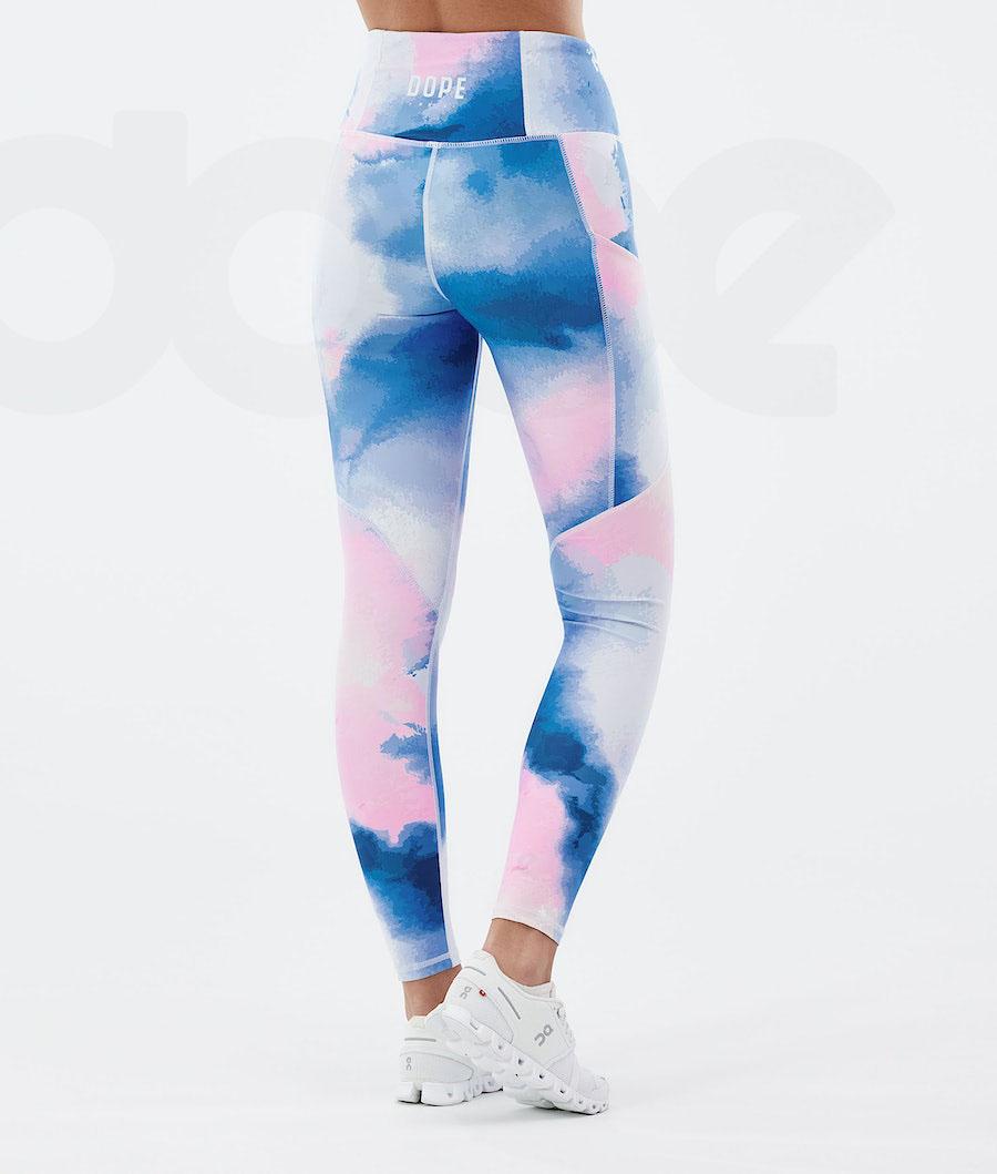 Dope Lofty Tech Leggings Damen Weiß Mehrfarbig | CH1273WY