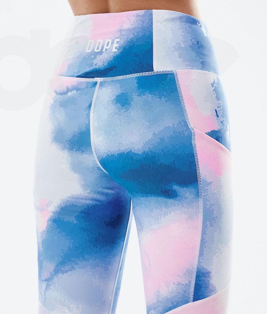 Dope Lofty Tech Leggings Damen Weiß Mehrfarbig | CH1273WY