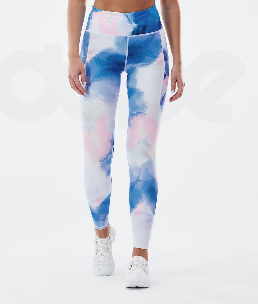 Dope Lofty Tech Leggings Damen Weiß Mehrfarbig | CH1273WY