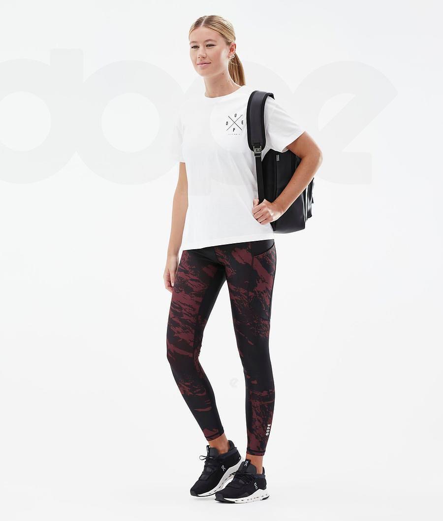 Dope Lofty Tech Paint Leggings Damen Bordeaux | CH1261HK