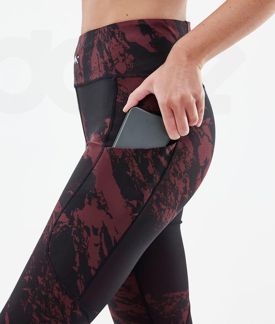 Dope Lofty Tech Paint Leggings Damen Bordeaux | CH1261HK