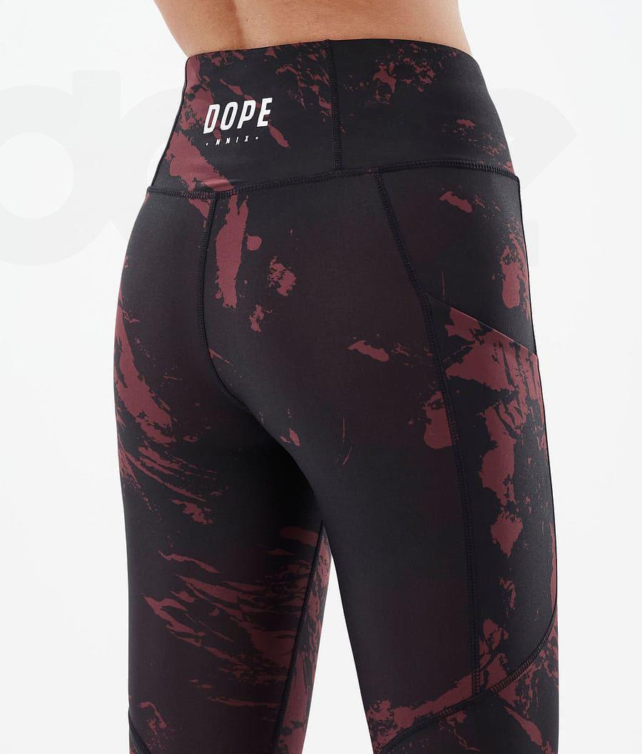 Dope Lofty Tech Paint Leggings Damen Bordeaux | CH1261HK