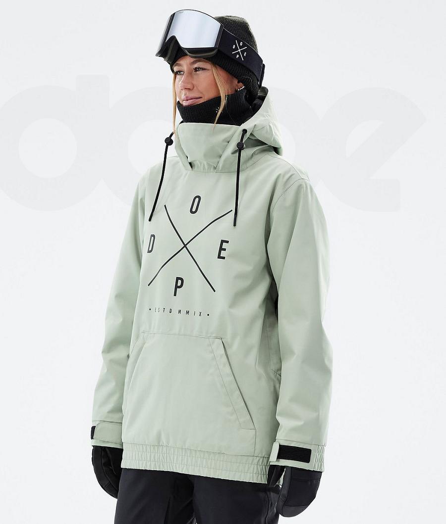 Dope Migoo W 2X-Up Snowboardjacken Damen Grün | CH1570DN