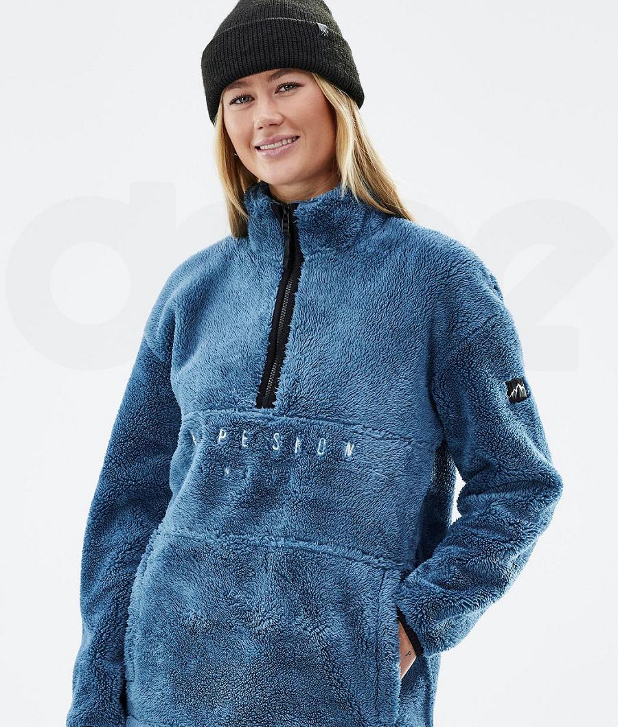 Dope Pile W Fleece Damen Blau Grau | CH1194QZ