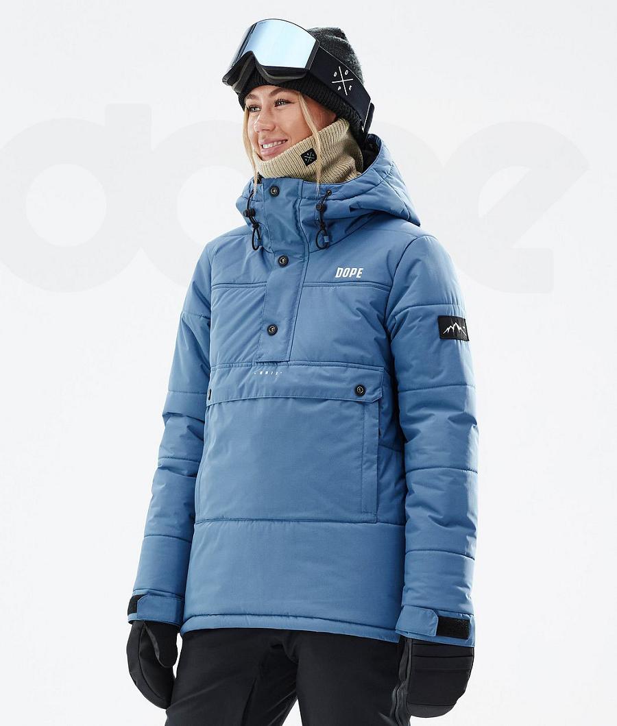 Dope Puffer W Snowboardjacken Damen Blau Grau | CH1568AP