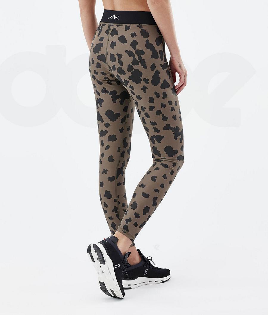 Dope Razor Dots Leggings Damen Braun | CH1249RW