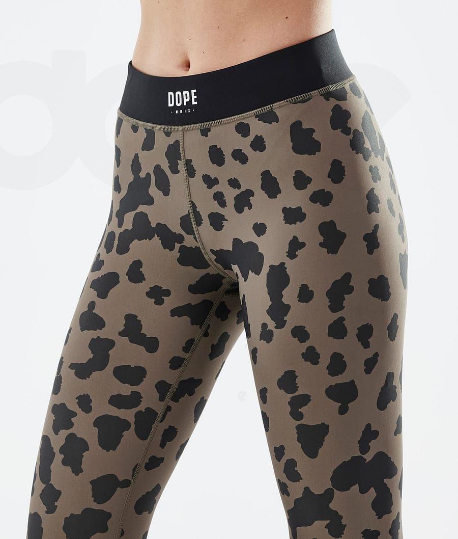 Dope Razor Dots Leggings Damen Braun | CH1249RW