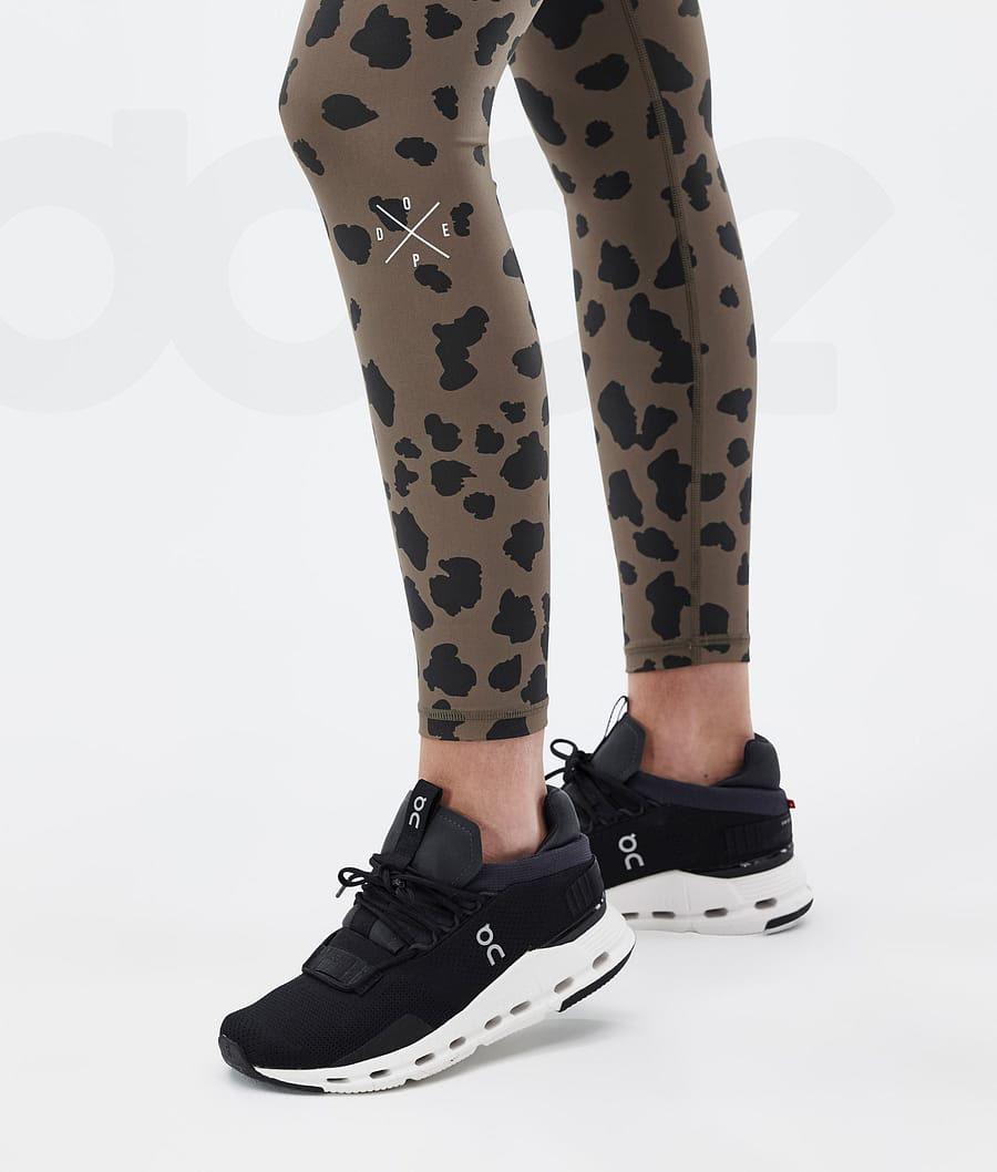 Dope Razor Dots Leggings Damen Braun | CH1249RW