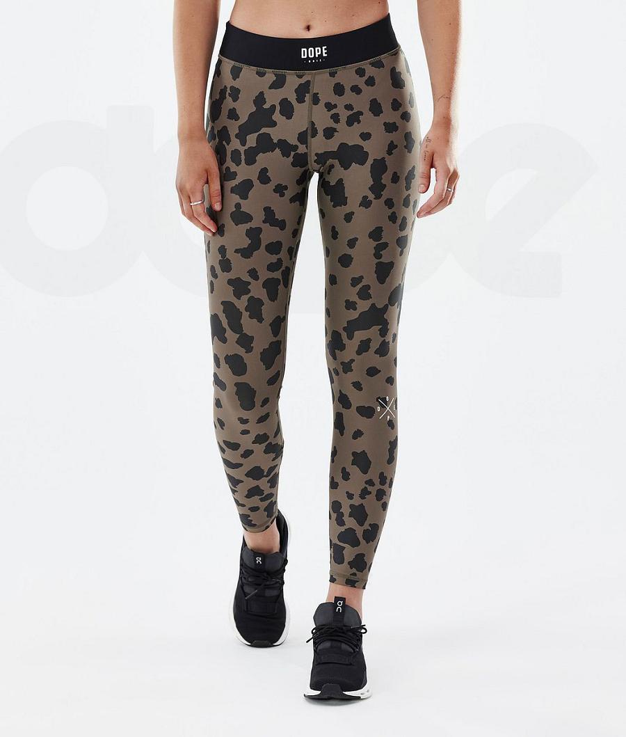 Dope Razor Dots Leggings Damen Braun | CH1249RW