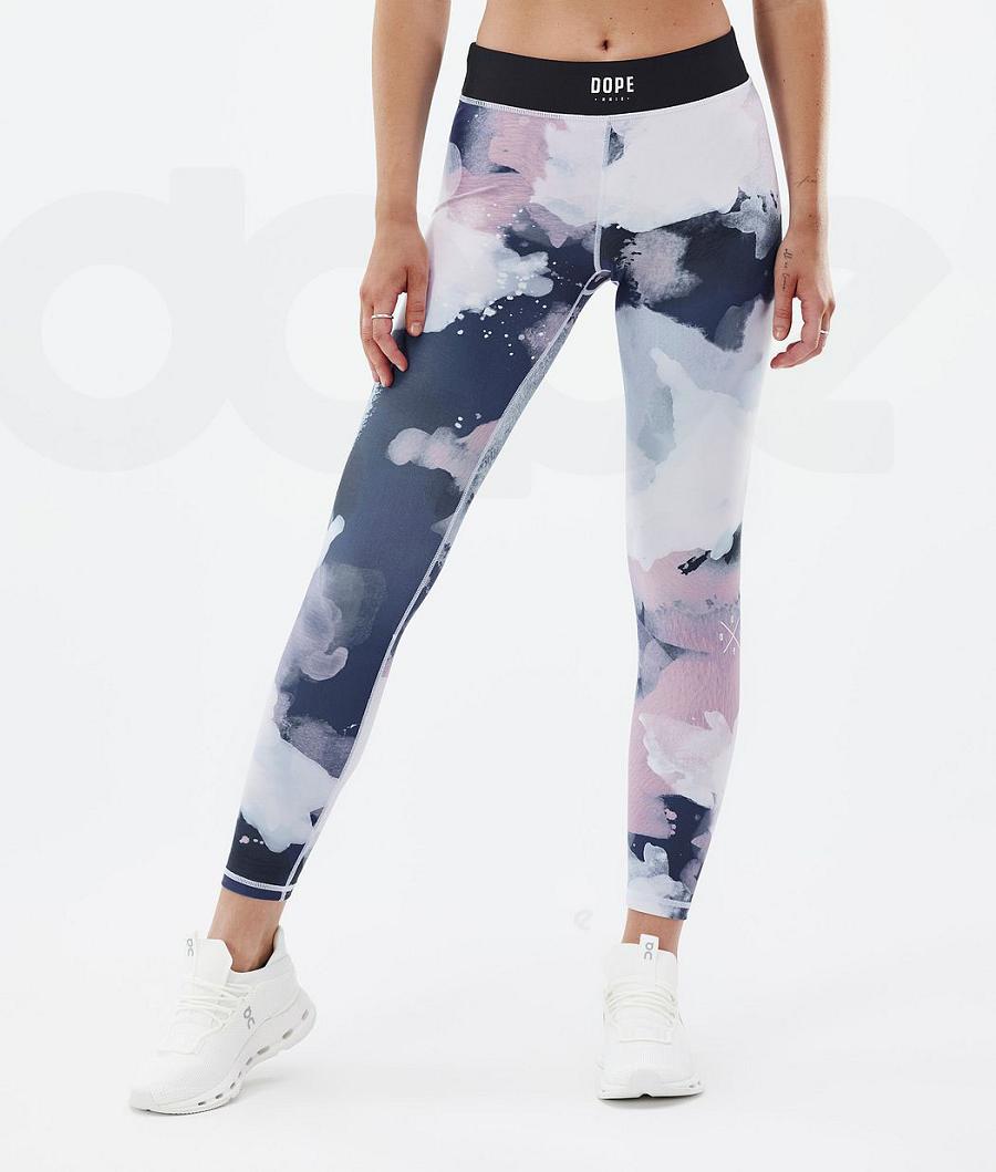 Dope Razor Leggings Damen Blau Mehrfarbig | CH1252UT