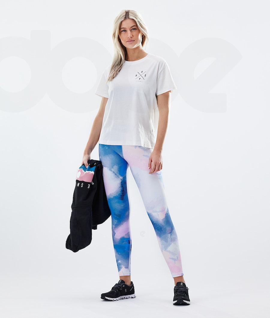 Dope Razor W Leggings Damen Weiß Mehrfarbig | CH1245MA