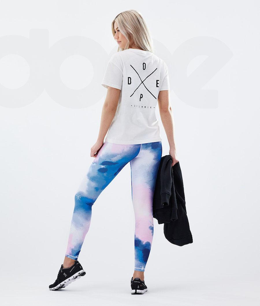 Dope Razor W Leggings Damen Weiß Mehrfarbig | CH1245MA