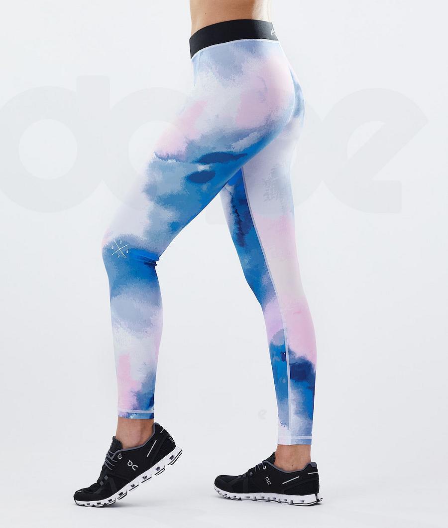 Dope Razor W Leggings Damen Weiß Mehrfarbig | CH1245MA