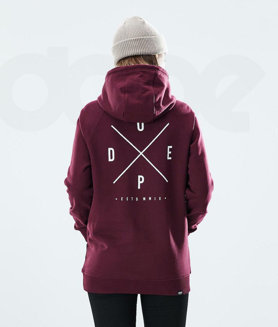 Dope Regular 2X-UP Hoodie Damen Bordeaux | CH1225YU