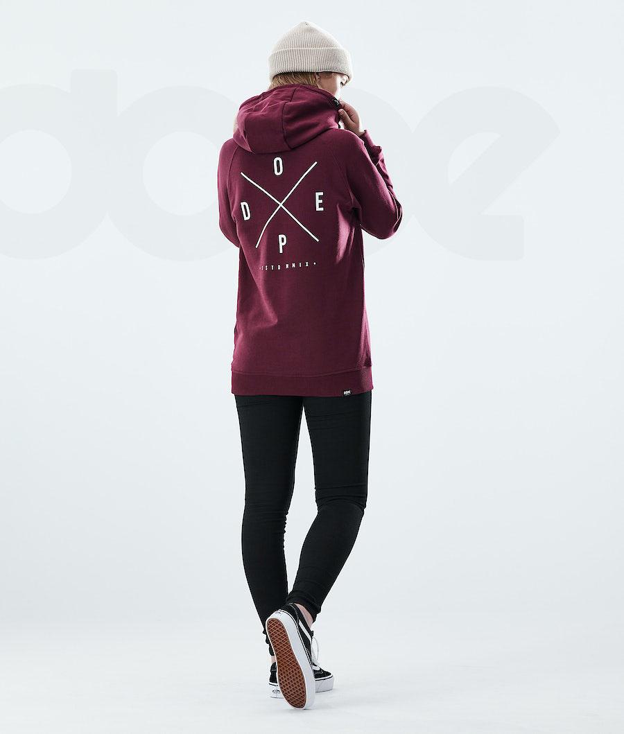 Dope Regular 2X-UP Hoodie Damen Bordeaux | CH1225YU