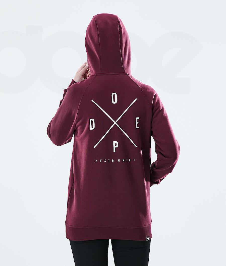 Dope Regular 2X-UP Hoodie Damen Bordeaux | CH1225YU