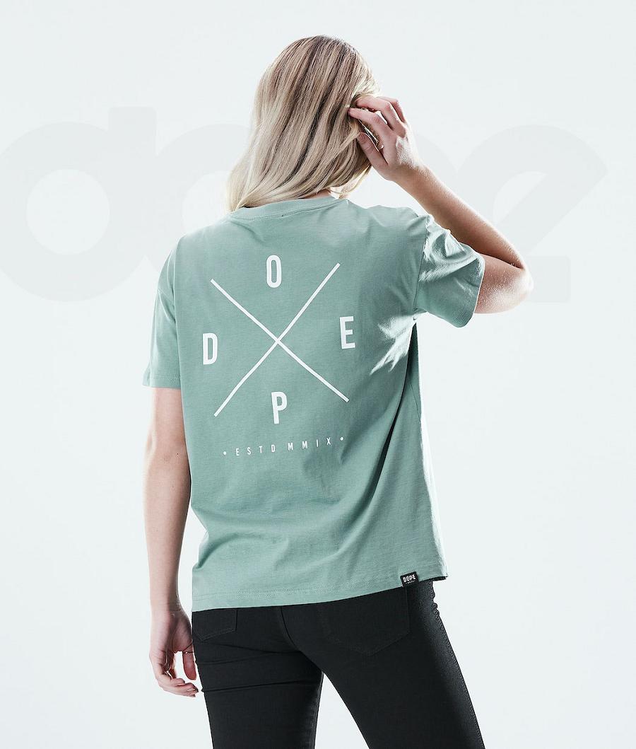 Dope Regular 2X-UP T-shirts Damen Grün | CH1312GL