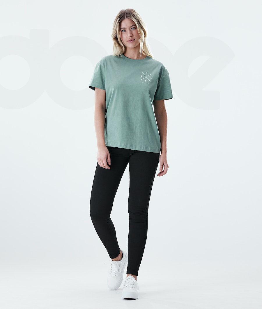 Dope Regular 2X-UP T-shirts Damen Grün | CH1312GL