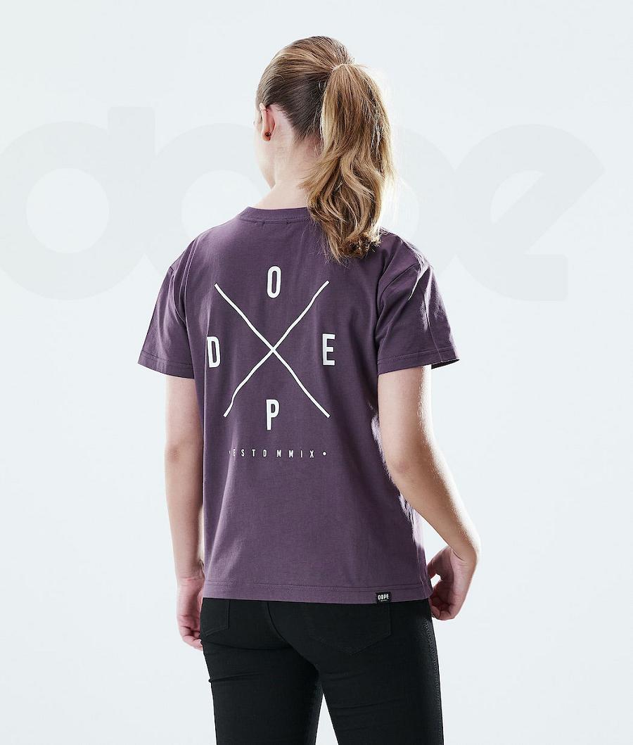 Dope Regular 2X-UP T-shirts Damen Lila | CH1313HK