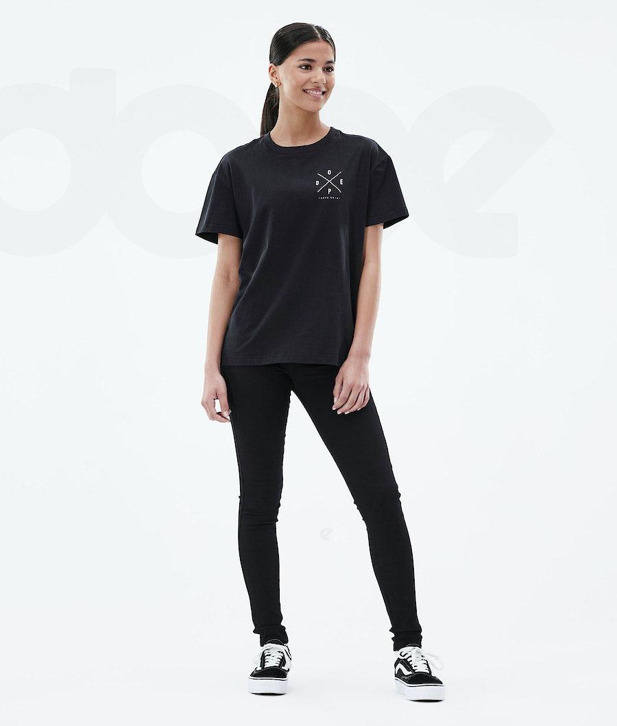 Dope Regular 2X-UP T-shirts Damen Schwarz | CH1310DN