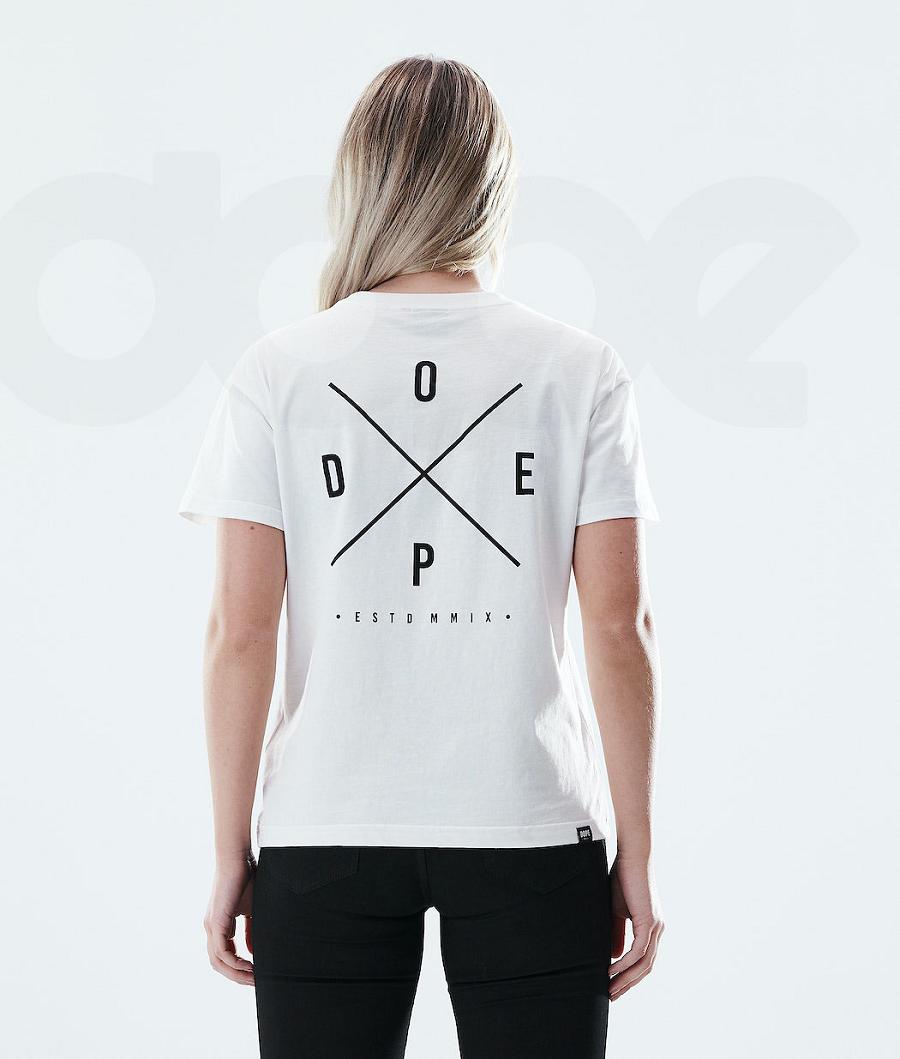 Dope Regular 2X-UP T-shirts Damen Weiß | CH1311FM