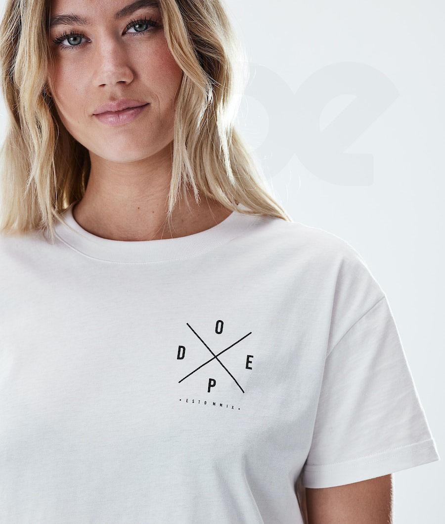 Dope Regular 2X-UP T-shirts Damen Weiß | CH1311FM