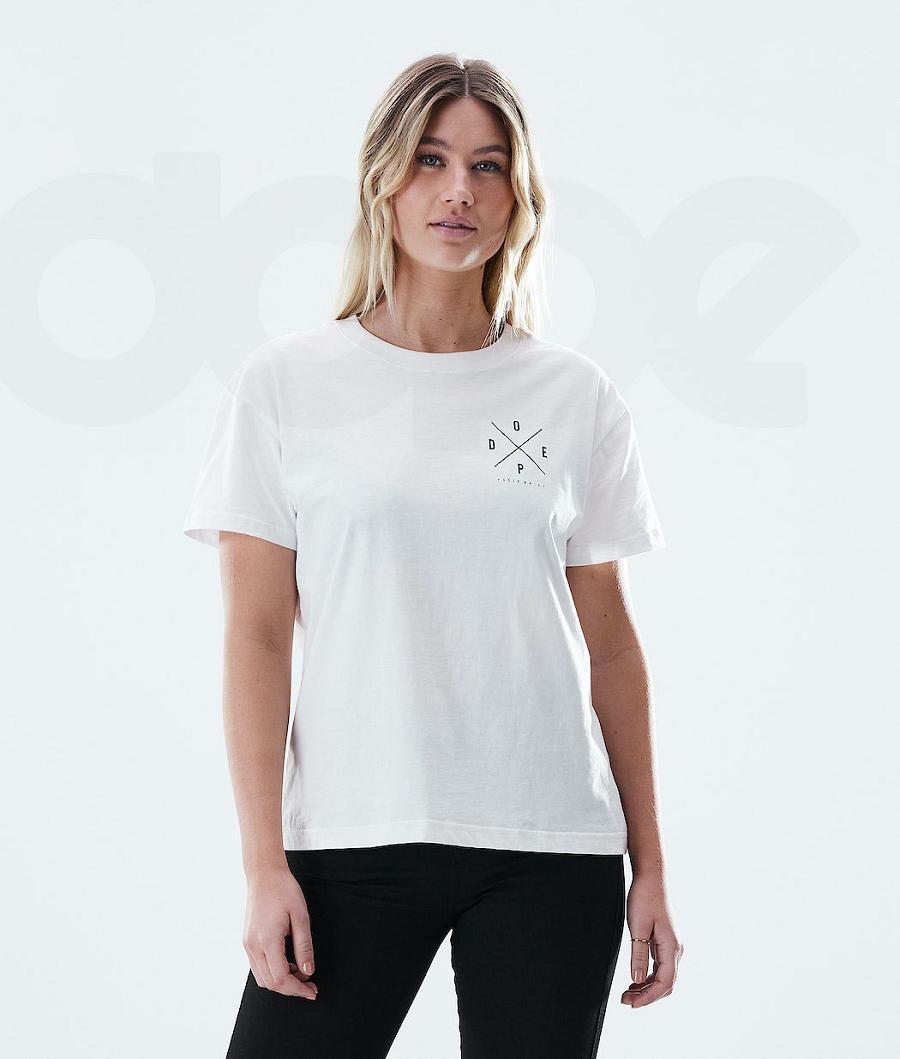 Dope Regular 2X-UP T-shirts Damen Weiß | CH1311FM