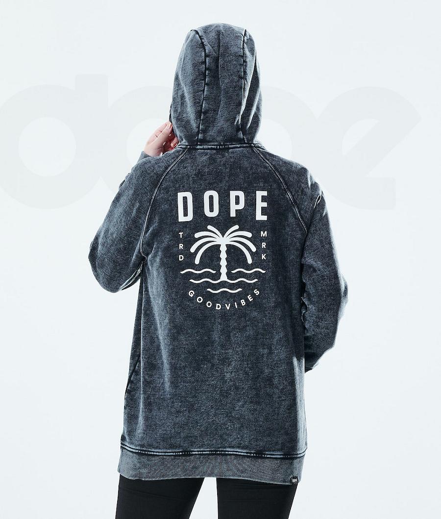 Dope Regular Palm Hoodie Damen Schwarz | CH1220QZ