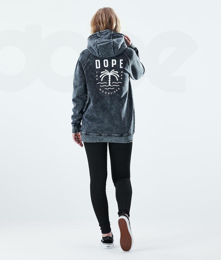 Dope Regular Palm Hoodie Damen Schwarz | CH1220QZ