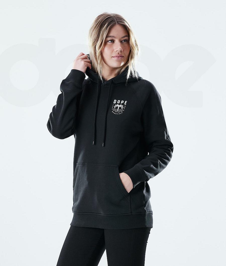 Dope Regular Palm Hoodie Damen Schwarz | CH1221WY