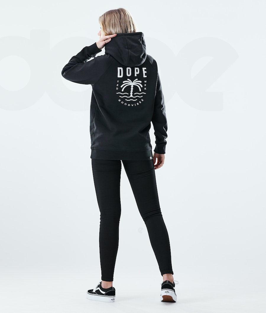 Dope Regular Palm Hoodie Damen Schwarz | CH1221WY