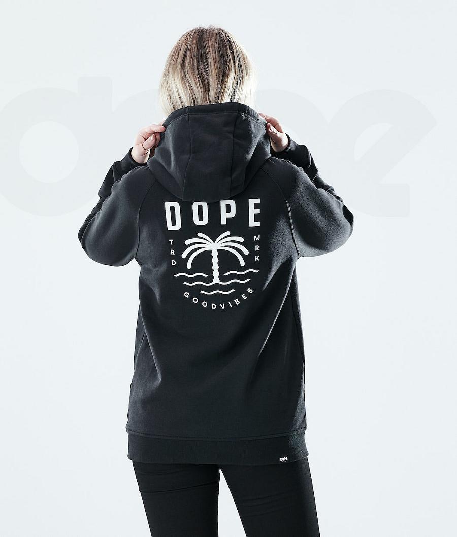 Dope Regular Palm Hoodie Damen Schwarz | CH1221WY