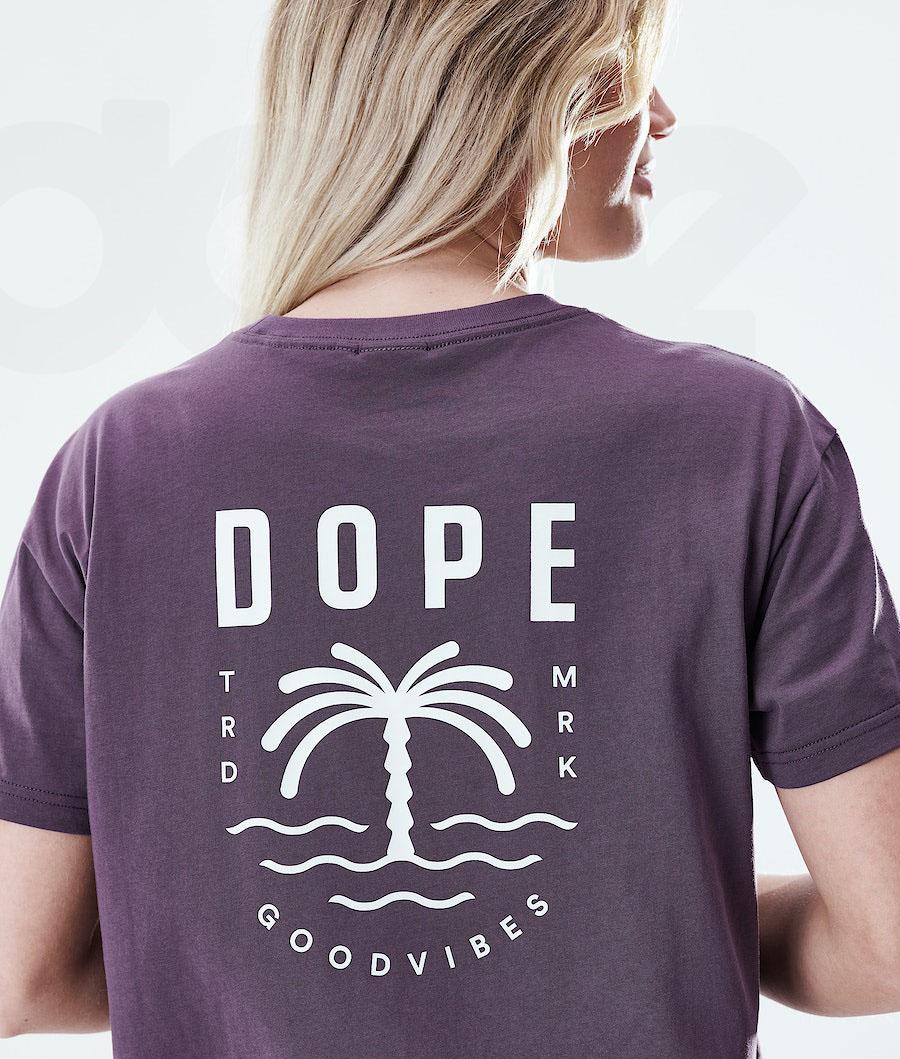 Dope Regular Palm T-shirts Damen Lila | CH1306OR