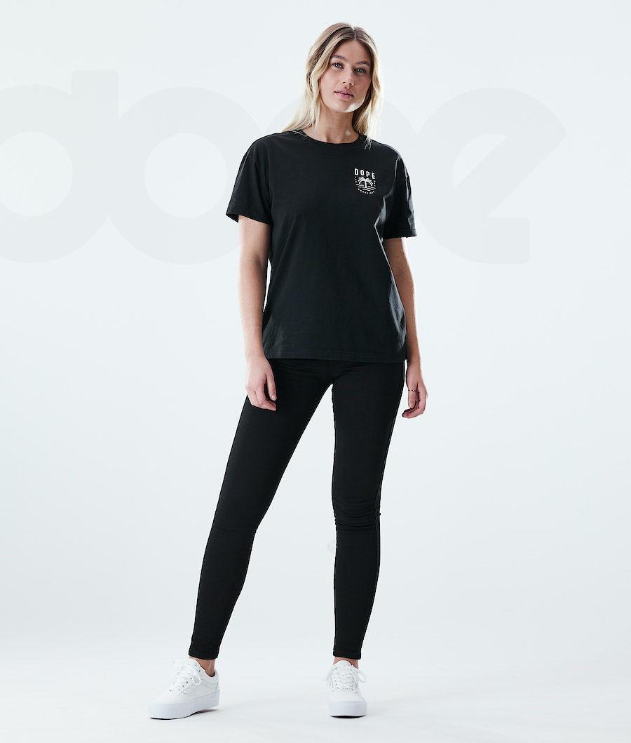 Dope Regular Palm T-shirts Damen Schwarz | CH1305IS