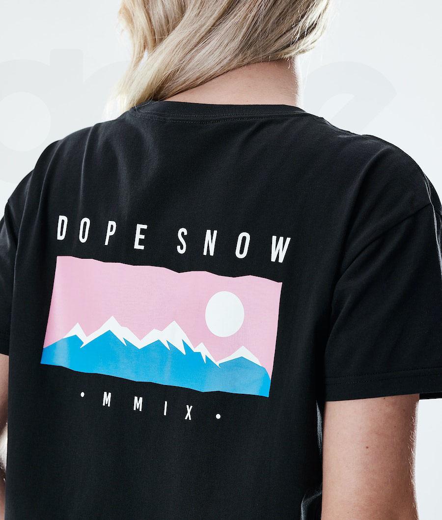 Dope Regular Range T-shirts Damen Schwarz | CH1303YU