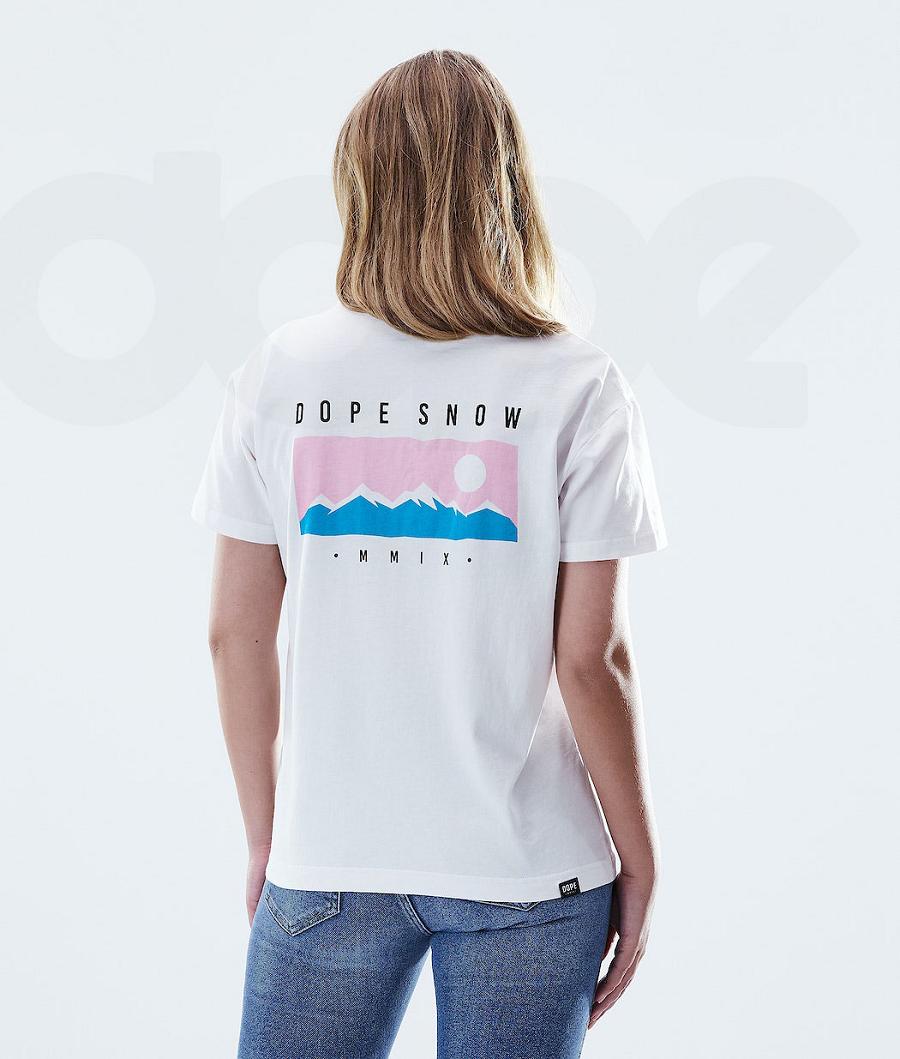 Dope Regular Range T-shirts Damen Weiß | CH1302TV